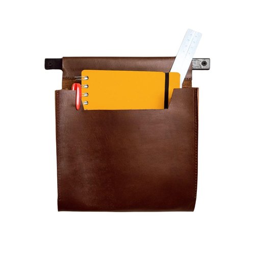 GauchoLife Leather Wall Pockets Organizer, Hanging Leather Organizer, Hanging Storage (Brown)