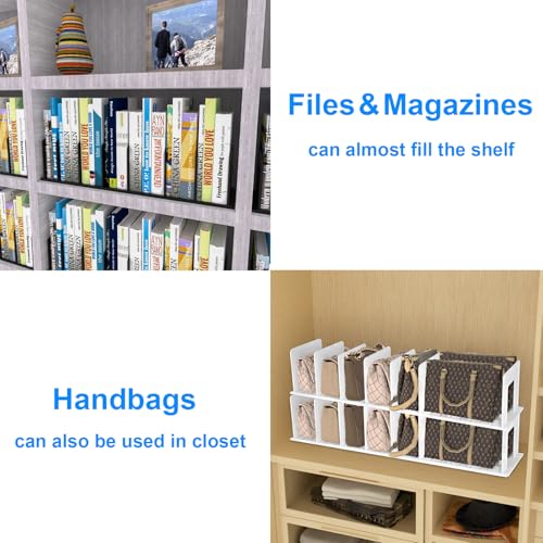 LuluEasy Black 6-Part Adjustable Vertical File Sorter Organizer for Office & School