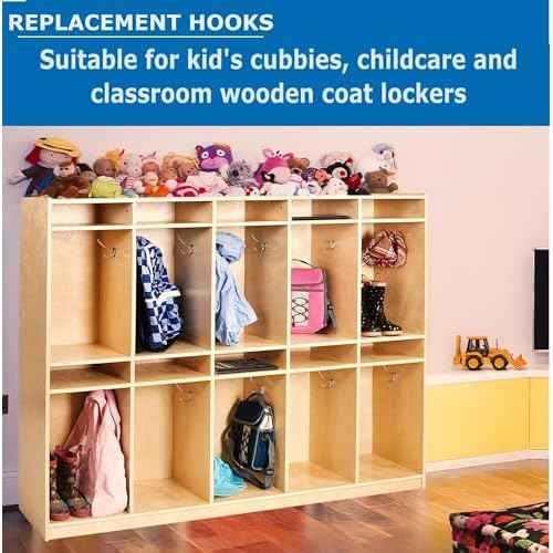 Childcare Locker Hooks - Coat Locker Hooks 10 Pack - Preschool Locker Hooks - Daycare Cubby Hooks - Childcare Locker Hooks - Coat Locker Hooks 10 Pack - Preschool Locker Hooks - Daycare Cubby Hooks