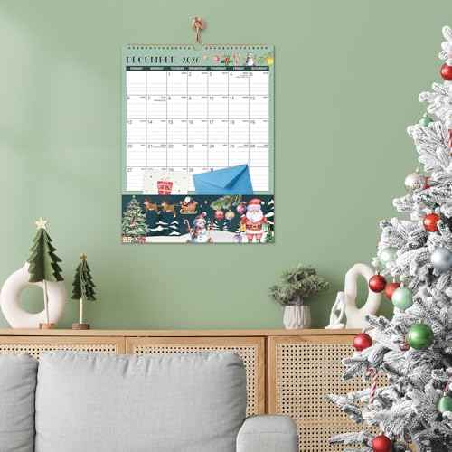 2026 Wall Calendar - 11.4" x 14.5", 12 Months from Jan. 2026 - Dec. 2026, 2026 Wall Calendar with Pockets for Home & Office, Vertical Calendar with Hanging Loop