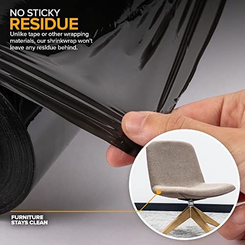 Modern Innovations 15 Inch Black Stretch Wrap Roll with Handles (1