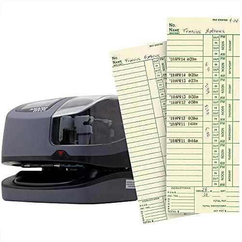 AMANO TCX-35 Time Clock for Employees, Electronic Punch Clock for Small Business, Made in USA (Individual Unit)