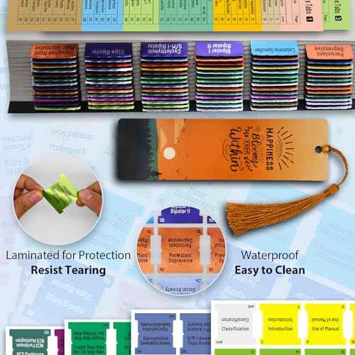 Index Tabs for DSM-5-TR 2022, Color-Coded and Laminated DSM-V-TR Tabs for The Diagnostic and Statistical Manual of Mental Disorders, Tear-Resistant & Waterproof (DSM-5-TR(New Upgrade))