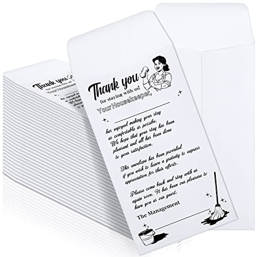 600 Pack Housekeeping Thank You Tip Envelopes 3.5 x 6.5 Inches