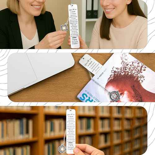 Metal Bookmark - Coworker Leaving Gifts for Women Men, Going Away Farewell Goodbye Gifts for Coworkers, You Will Be Missed Compass Bookmark, Retirement Gift for Boss Teacher Nurse Friend Coworker
