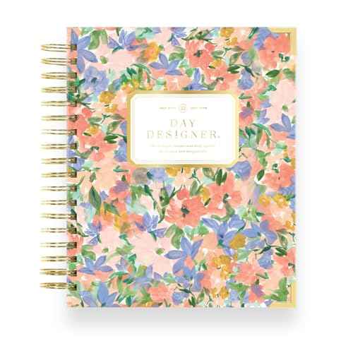 Day Designer 2025-2026 Daily Planner ? Premium Planner for Stylish Organization. Combines Monthly Calendar, Hourly Schedule, To-Do List, Gratitude, Goal Setting, Inspirational Quotes, Stickers & More. Elegant laminated Cover with Gold Accents (Lorelei)