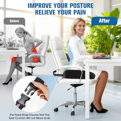 Bed Sore Cushions for Butt - Tailbone Pain Relief Seat Pillow 18x16x4.5in