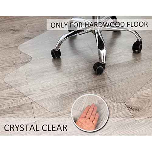 Office Chair Mat for Hardwood Floor, 48¡±x 36¡± Clear Floor Protector Mat for Office Chair, Vinyl Desk Chair Mat for Hard Floors, Easy Glide for Chairs
