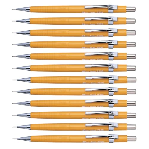 Pentel P209 Series Mechanical Pencil, 0.9mm Lead, 1 Box of 12 Pencils