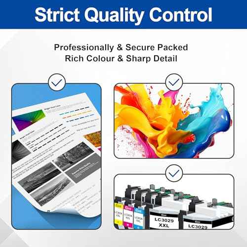LC3029XXL Ink Cartridges LC30295PK Super High Yield Compatible for Brother LC3029 Ink Cartridges LC3029XXL MFC-J5830DW MFC-J5830DWXL MFC-J5930DW MFC-J6535DW Printer, 5 Pack Cyan Black Magenta Yellow