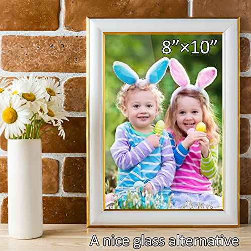Queekay 40 Pcs Acrylic Sheets 10 x 8 x 0.04 Inch Clear Plastic Sheet with Protective Paper Clear Petg Panels for Craft Projects, DIY Display,Replacement Picture Frame Glass