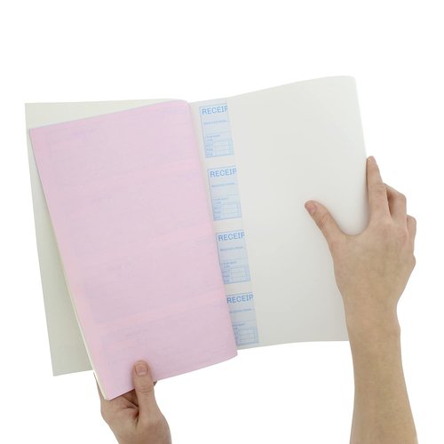 Lot45 Money Rent Receipt Book for Small Business 5 Piece Set, 7.6x11in - Cash Receipt Books 3 Part Carbonless Bound Pads