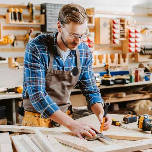 4 Pack 35" Steel Wire Heavy Duty Retractable Pull Pen Pencil Holder, Flexible Silicone Pen Holder and Metal Pen Clip Ideal for Carpenters, Nurses, Construction Workers,Waitstaff