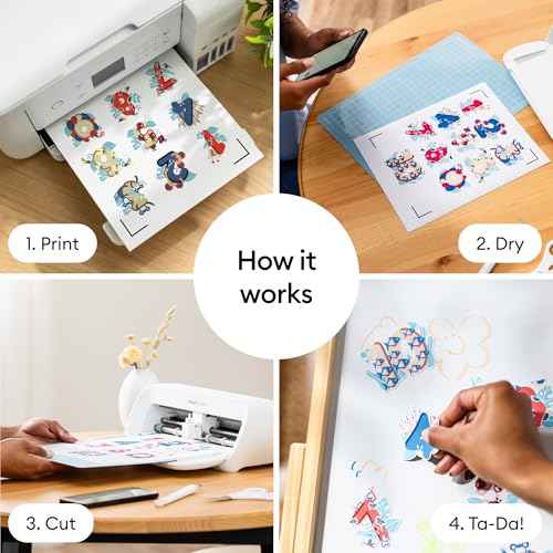 Cricut¢ç Printable Magnet Sheets - 8.5 in x 11 in (8 Count) - Create Custom Magnets - Thin, Flexible, & Compatible with Your Inkjet Printer - Works with Cricut Maker¢â, Explore¢â, Joy¢â Xtra, & Venture¢â