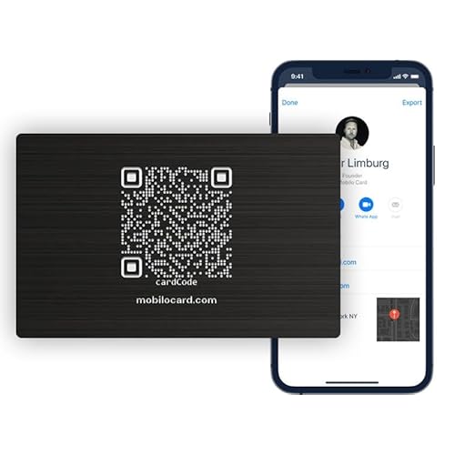 Digital Business Card - Tap, Share, Connect - No App Required - Android & Smart Phone - Black Metal Card