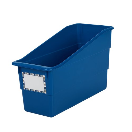 Really Good Stuff Durable Book and Binder Holder - 6pack, Navy Color, 5 ?" x 12 ?" x 7 ?", Classroom Organization, Storage Solution, Sturdy and Versatile