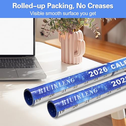 32" x 48" 2026 Wall Calendar Erasable Starry Sky, Wet & Dry Erase Large Laminated Annual Yearly Planner - 12 Month Horizontal/Vertical Calendar January to December for Easy Planning, Organizing