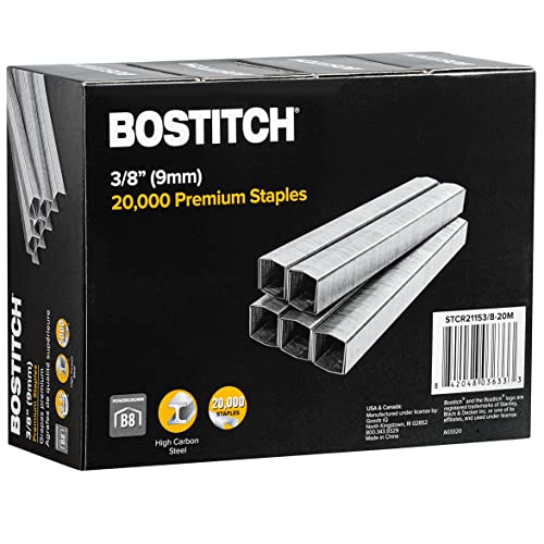 Bostitch B8 Staples 3/8 Inch 20,000 Count PowerCrown Office Staples