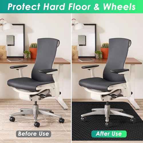 Vicwe Gaming Chair Mat for Hard Floor,36" x 48" Computer Chair Mat for Tile Floor,Anti-Slip Hard Floor Protector Rolling Chair for Office Home