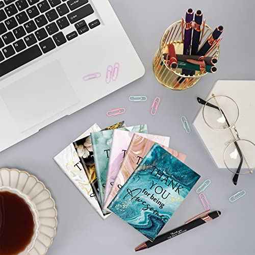 Kosiz 144 Pcs Employee Appreciation Gifts Bulk Inspirational Journal Notebooks and Pen Set Motivational Notebooks Thank You Pens Dietary Week Gifts for Staff Nurse Case Management Team Women
