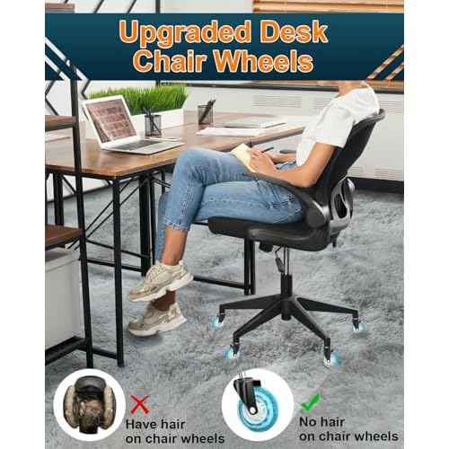 RidRed Gaming Chair Wheels - Heavy-Duty Office Chair Wheels - Replacement Rubber Casters- Universal Fit 3 Inch Chair Casters, Noise Free, Fits 98% Chair, for All Floor