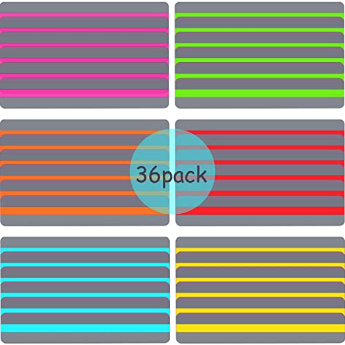 Bright Color Guided Reading Strips for Kids - 36 Pack, Overlays & Bookmarks