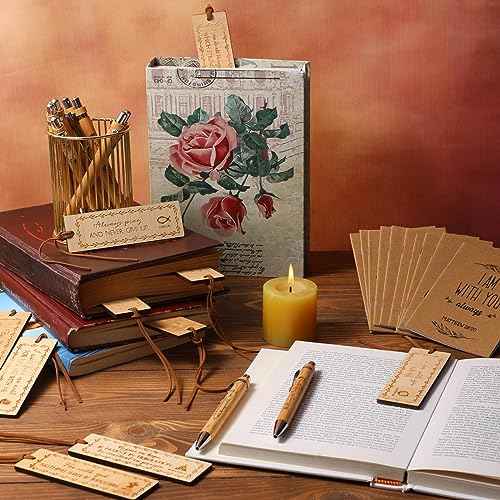 Fuutreo 150 Pcs Christian Gifts Bulk 50 Bible Verse Notebook 50 Bible Bamboo Pen and Religious Bookmarks Christian Notepad Prayer Journal Gifts for Church Men Women Sunday School Teacher Pastor Clergy