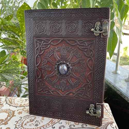 Leather 3 Ring Binder 1 Inch, Three Ring Binders Fits 8.5" x 11" Binders for Photo Album, Home, School and Office Supplies, Leather Portfolio (Brown)