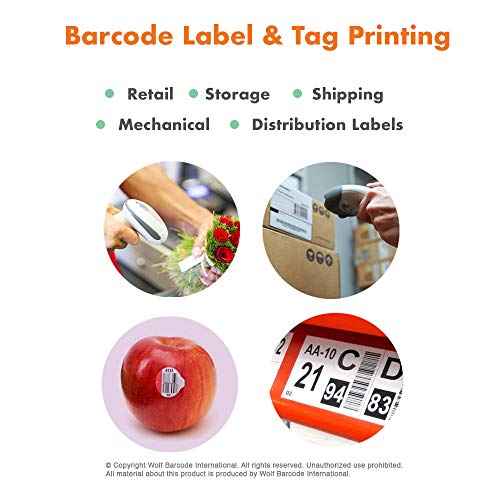 12 Rolls Wolfbarco 4.33" x 243' (110mm x 74m) Black Standard Wax Thermal Transfer Ribbon Compatible with Zebra,TEC, INTERMEC,Citizen,TSC,GODEX,ARGOX Printers