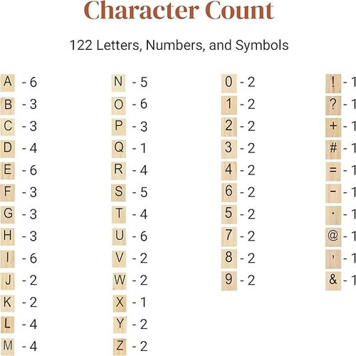 23"x17" Tile Letter Board Sign Set - School Message Board With 120 Letter and Number Tiles for Students and Teachers - Changeable Teaching Announcement Board by Stiles, Walnut