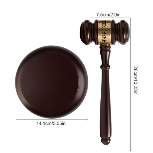 Custom Wooden Gavel and Sound Block,Personalized Gavel Sound Block for Lawyer Judge Auction Sale,Sound Block Set - Ideal Gift for Judges, Lawyers, and Law School Graduates