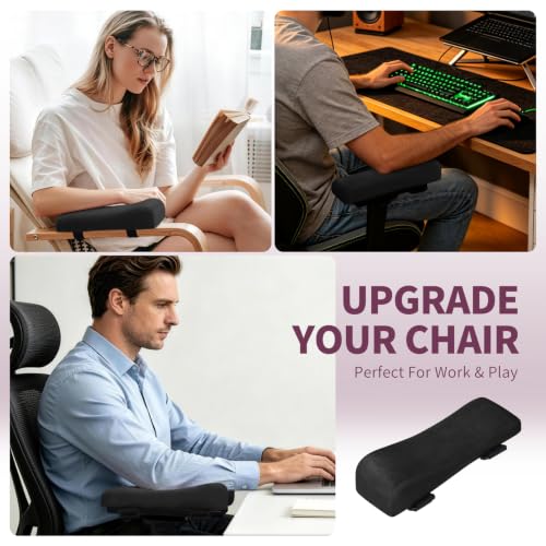 Love&go Black Office & Gaming Chair Armrest Pads – Elbow Cushions