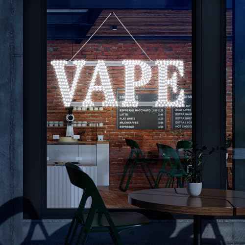 Zonon 30" x 10" Large LED Sign for Shops Advertising Sign with Hanging Installation for Stores Retail Shops Window