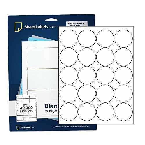 2" Round Labels, All Purpose White, Laser or Inkjet Printing, 2000 Labels