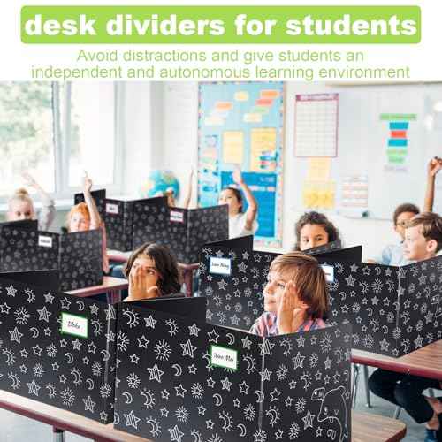 24 Pack Dolphins Privacy Folders for Students - Durable & Waterproof Desk Dividers for Students, School Supplies for Teachers, Classroom Furniture, Easy to Clean Testing Dividers for Classroom