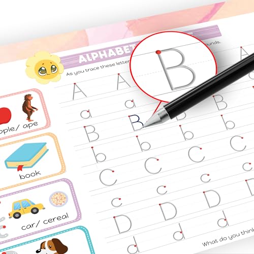 Grooved Handwriting Practice Books for Kids 3-7 | Reusable Letter Tracing with Mess-Free Disappearing Ink | Teacher-Designed | Magic Grooved Writing Practice Books | Full Set