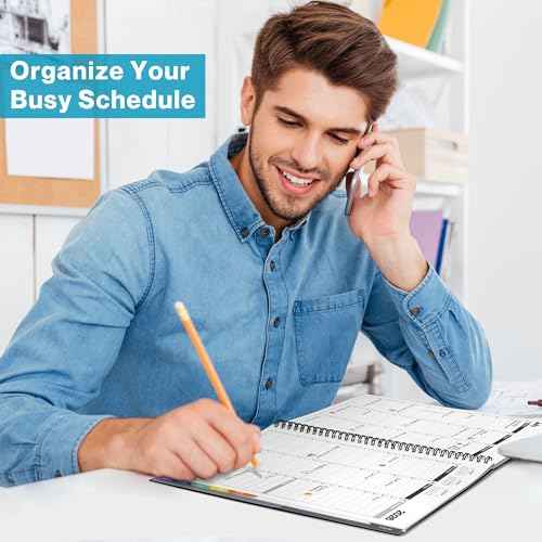 Dunwell Daily Planner 2026, 8.5x11 Appointment Book, 15-Min Hourly Schedule, Jan to Dec 2026, Large Planner with Colorful Tabs, Premium Paper Quality with Notes