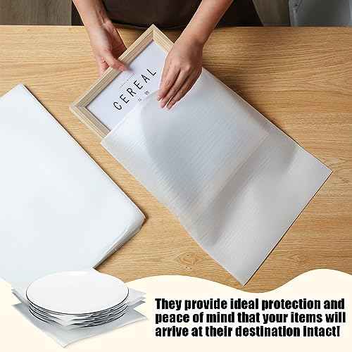 Frienda 240 Pcs Dish Packing Supplies for Moving 60 Foam Sheets 180 Pcs 6-size Plate Sleeves Protective Cushion Pouches for Shipping, Storing Glassware, China & Dinnerware