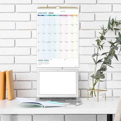 Wall Calendar 2026-2027 ? Calendar 2026-2027 Wall, 18 Monthly Calendar, Jan 2026 - Jun 2027, 12 x 17 In, 2026 Calendar with Large Blocks, Thick Paper, Holidays, To-do £¦ Notes, Great for Organizing