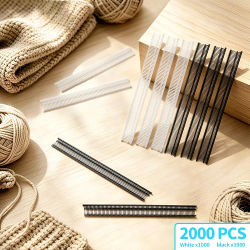 0.18 Inch Stitch Gun Refills 2000 PCS - LATILIPS (1000 Black, 1000 White) for Mini/Micro Stitching