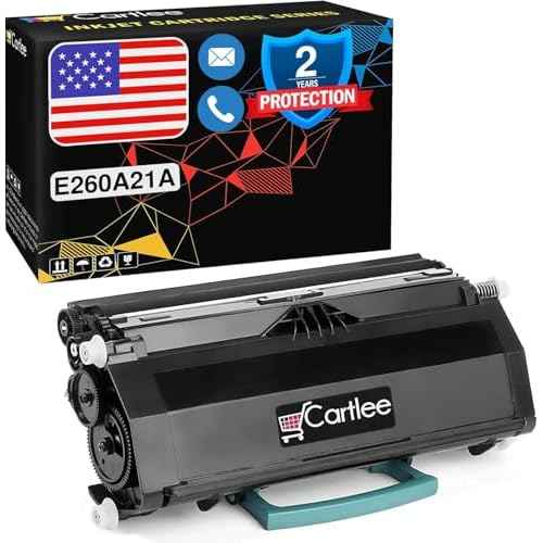 Cartlee Compatible Toner Cartridge Replacement for Lexmark E260 E260d E260dn E360 E360d E360dn E360dt E360dtn E460 E460d E460dn E460dtw E460dtn E460dw E462 E462dtn Laser Printers - 1 BK