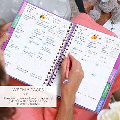 Clever Fox Pregnancy Journal & Memory Book - Pregnancy Planner & Notebook for Expecting Moms ? Baby Keepsake, First Time Moms Gift (Lavender, 9" x 10.5")
