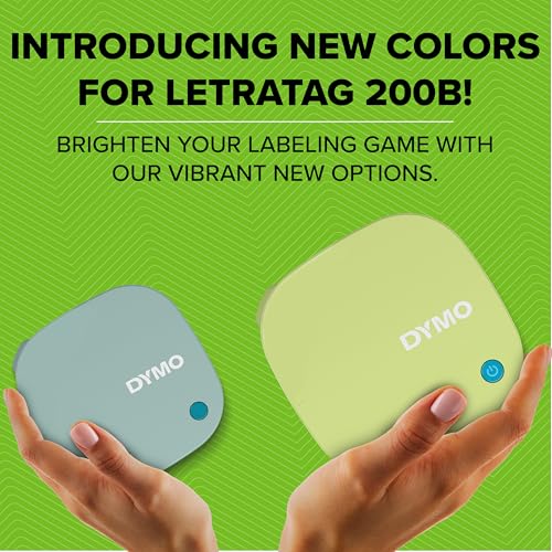 DYMO LetraTag 200B Bluetooth Label Maker Starter Kit, Daydream Blue