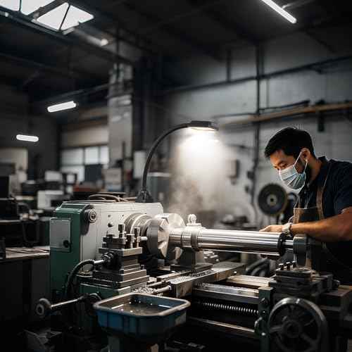 20" LED Gooseneck Work Light 1500LM, Adjustable Machine Lamp w/Screw Mount Base for Lathe, Drill Press, Workbench & Workshop