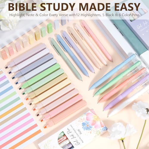 FLOE Floral Bible Cover Case for Women with Study Supplies & Journaling Kit