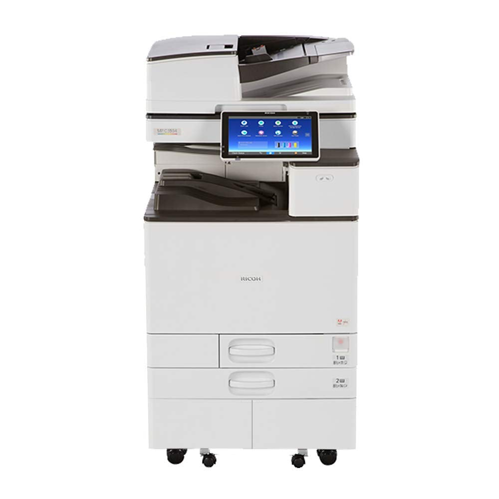 Ricoh Aficio MP C4504 Tabloid/Ledger-Size Color Laser Multifunction Copier - 45ppm, Copy, Print, Scan, 2 Trays, Stand (Renewed)