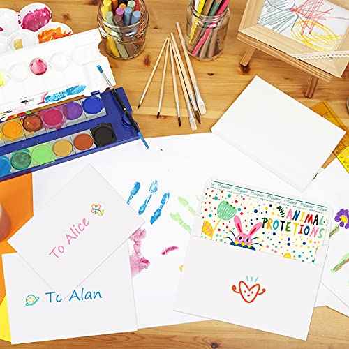 Eupako A2 White Paper Envelopes 100 Pack 4.375x5.75" Invitation Envelopes Self Seal for RSVP, Wedding, Thank you Notes, Greeting Cards, Photos, Announcements