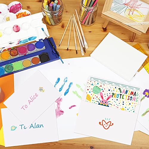Eupako A2 White Paper Envelopes 4.375x5.75 Inches - Self Seal Invitation Pack of 100