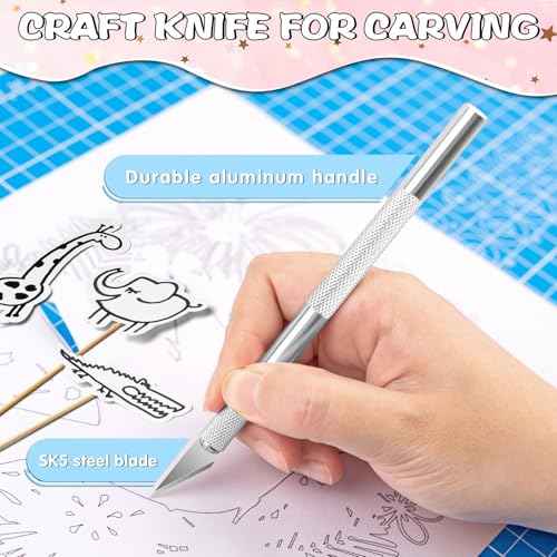 DIYSELF Exacto Knife, 4 PCS Craft Knife with 40 Exacto Blades #11, Hobby Knife, Professional Exacto Knife for Crafting, Scrapbooking, Stencil, Modeling, Art Knife, Precision Knife, Exacto Knife Set