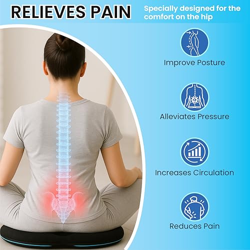 Donut Seat Cushion - Memory Foam Hemorrhoid & Tailbone Relief, Sciatica, Postpartum Recovery, Coccyx, Promotes healthly Circulation